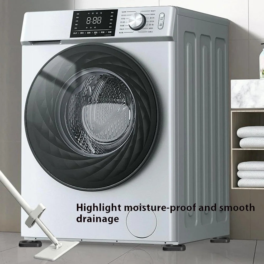 4Pcs Washing Machine Anti Vibration Raised Pads Universal Non Slip Noise Reduction Silicone Feet Mat - 7