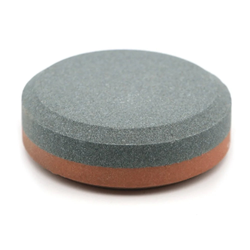 180 / 320 Grit Double-Sided Circular Whetstone Knife Axe Sharpener White Corundum Sharpening Stone - 1