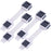 4Pcs Child Safety Adjustable Drawer Latches Cabinet Locks Furniture Childproofing Lock - Grey - 1