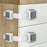 4Pcs Child Safety Adjustable Drawer Latches Cabinet Locks Furniture Childproofing Lock - Grey - 5