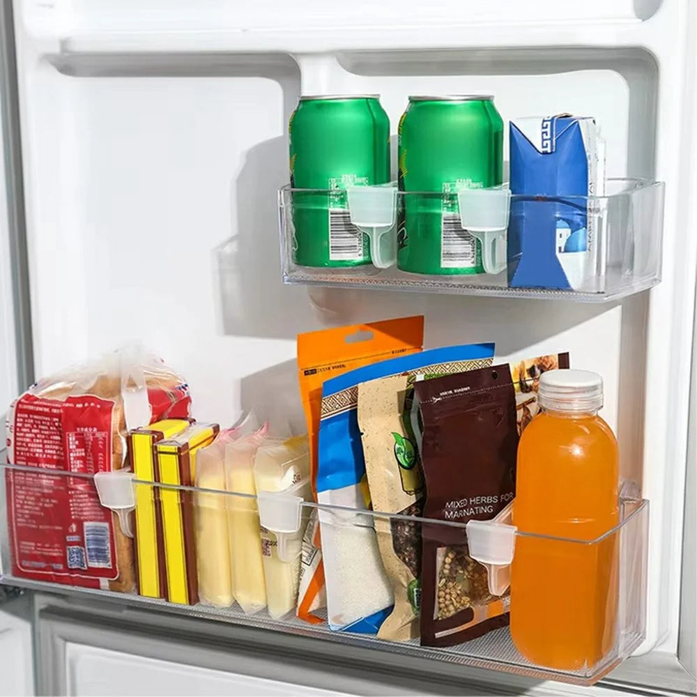10Pcs Refrigerator Drawer Dividers Snap On Plastic Partition Boards for Kitchen Organization - 4