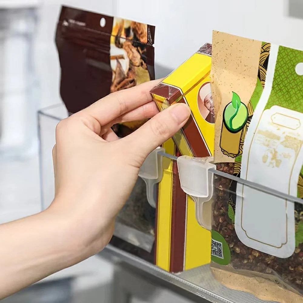 10Pcs Refrigerator Drawer Dividers Snap On Plastic Partition Boards for Kitchen Organization - 5