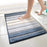 45 x 65cm Gradient Striped Water Absorbent Doormat Flocked Fiber Non Slip Bathroom Rug - Grey - 4