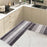 45 x 65cm Gradient Striped Water Absorbent Doormat Flocked Fiber Non Slip Bathroom Rug - Grey - 5