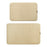 2Pcs / Set Striped Solid Color Bathroom Absorbent Mat Non Slip Flannel Doormat for Entrance, 40x60cm + 50x80cm - Beige - 1