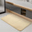 2Pcs / Set Striped Solid Color Bathroom Absorbent Mat Non Slip Flannel Doormat for Entrance, 40x60cm + 50x80cm - Beige - 2