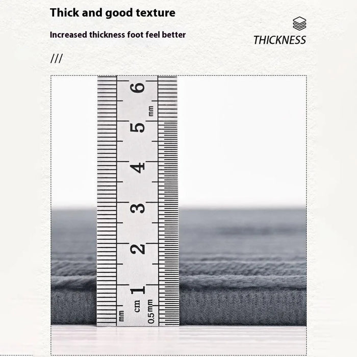 2Pcs / Set Striped Solid Color Bathroom Absorbent Mat Non Slip Flannel Doormat for Entrance, 40x60cm + 50x80cm - Beige - 7