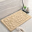 40 x 60cm 3D Embossed Coral Fleece Absorbent Bath Mat Memory Foam Lining Non Slip Entrance Doormat - Khaki - 2