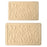 2Pcs / Set 3D Embossed Coral Fleece Absorbent Bath Mat Non Slip Entrance Doormat, 40x60cm + 50x80cm - Khaki - 1
