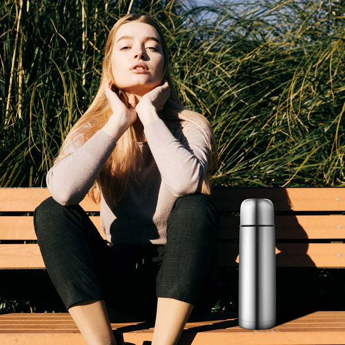 750ml Stainless Steel Vacuum Insulated Kettle Thermal Water Bottle for Travel Outdoor (BPA Free, No FDA) - 3