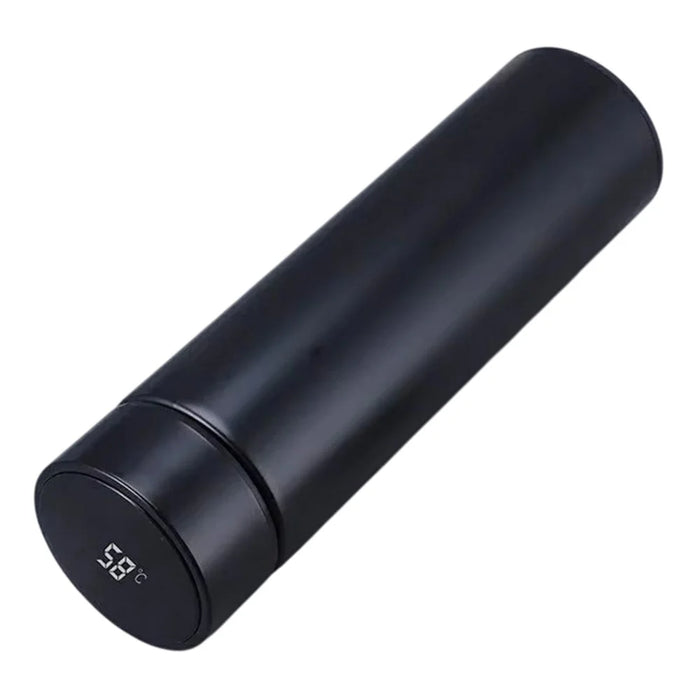 500ML Smart Temperature Display Water Bottle Double Wall Vacuum Insulated Cup Stainless Steel - Black - 1