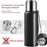 1500ml 304 Stainless Steel Tea Infuser Cup Vacuum Insulated Water Bottle for Travel Outdoor (BPA Free, No FDA) - Black - 2