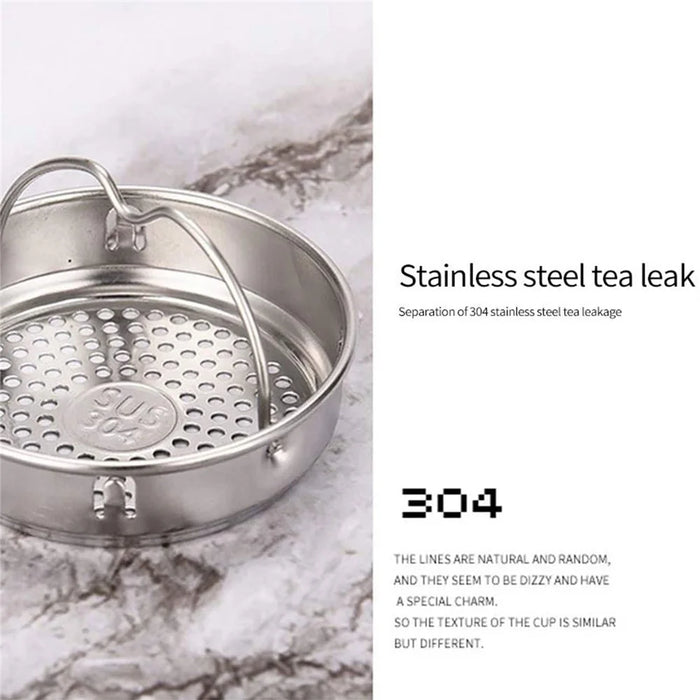 1500ml 304 Stainless Steel Tea Infuser Cup Vacuum Insulated Water Bottle for Travel Outdoor (BPA Free, No FDA) - Black - 6