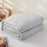 127 x 152cm Soft Flannel Blanket Air Conditioning Quilt Lightweight Summer Nap Office Throw - Silver Grey - 1