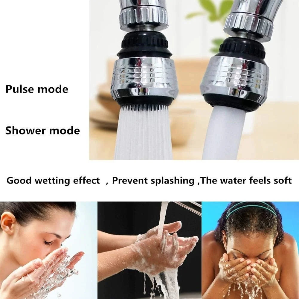 Kitchen Faucet Aerator Extender Sink Basin Tap 360 Degrees Swivel Splash-Proof Nozzle - 2