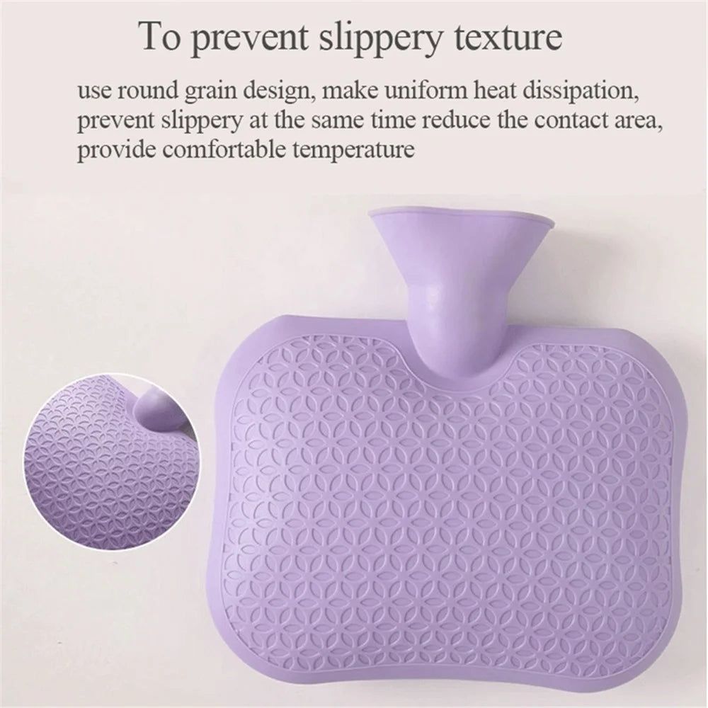1500ML Hot Water Bottle with Cartoon Rabbit Plush Doll Removable Cover Winter Hand Warmer - Green - 6