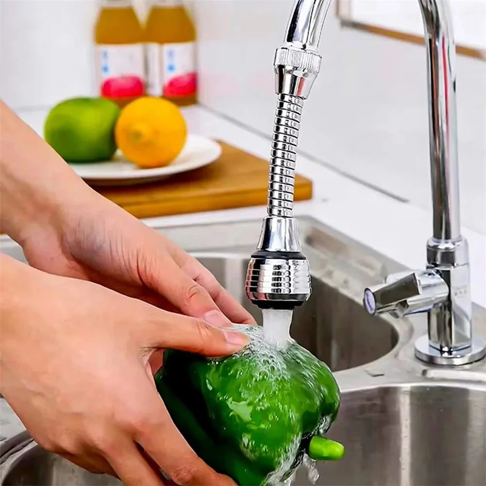 Kitchen Faucet Aerator Extender Sink Basin Tap 360 Degrees Swivel Splash-Proof Nozzle with Extension Tube - 2