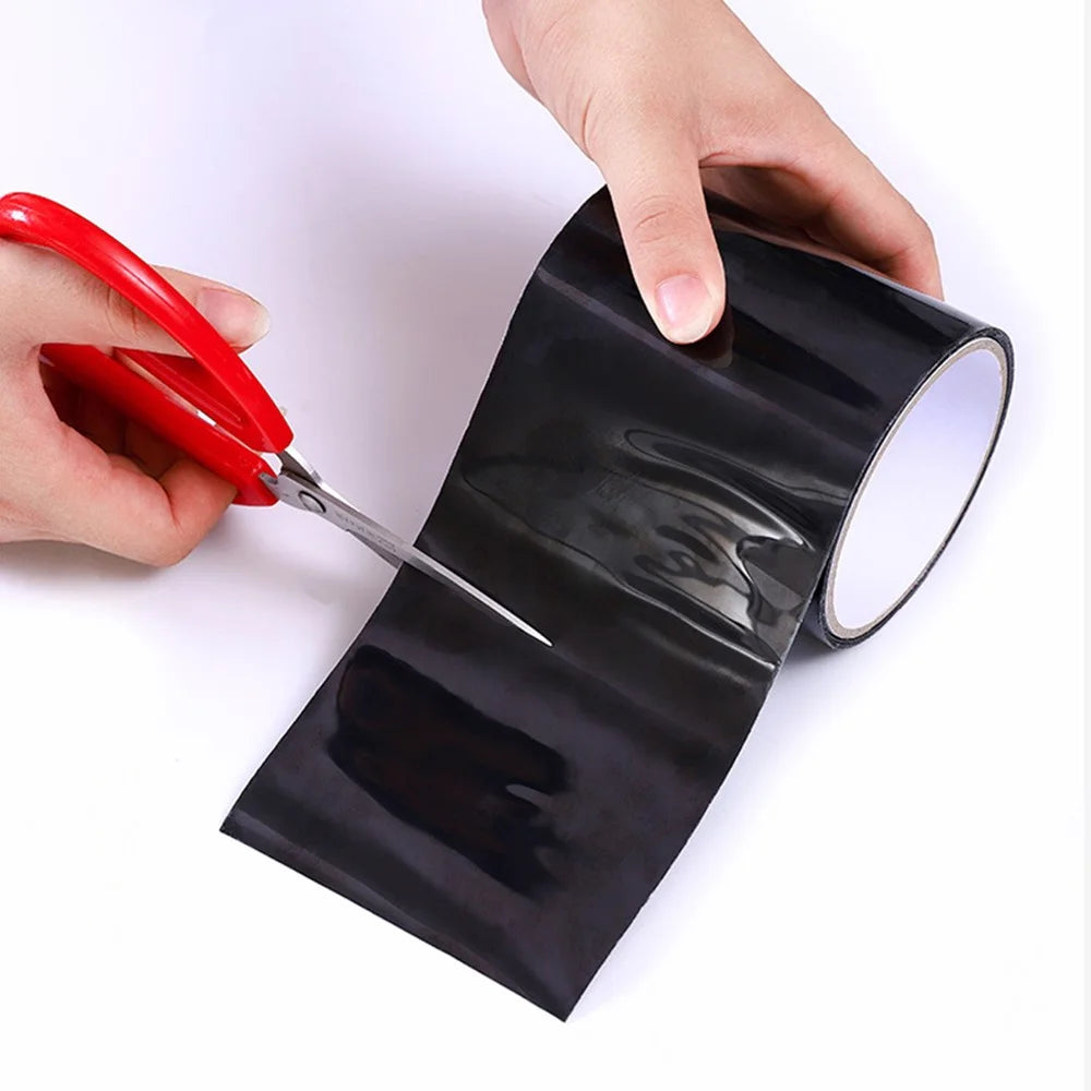 5x150cm PVC Waterproof Tape Kitchen Bathroom Pipe Leak Repair Strong Adhesive Sealant Tape - Black - 6