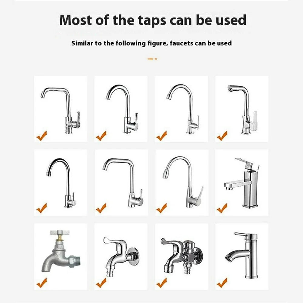 Water Faucet Filter Splash Proof Sprayer Kitchen Tap Pressure Booster Rotatable Spout with 4 Filter Cartridges - 7