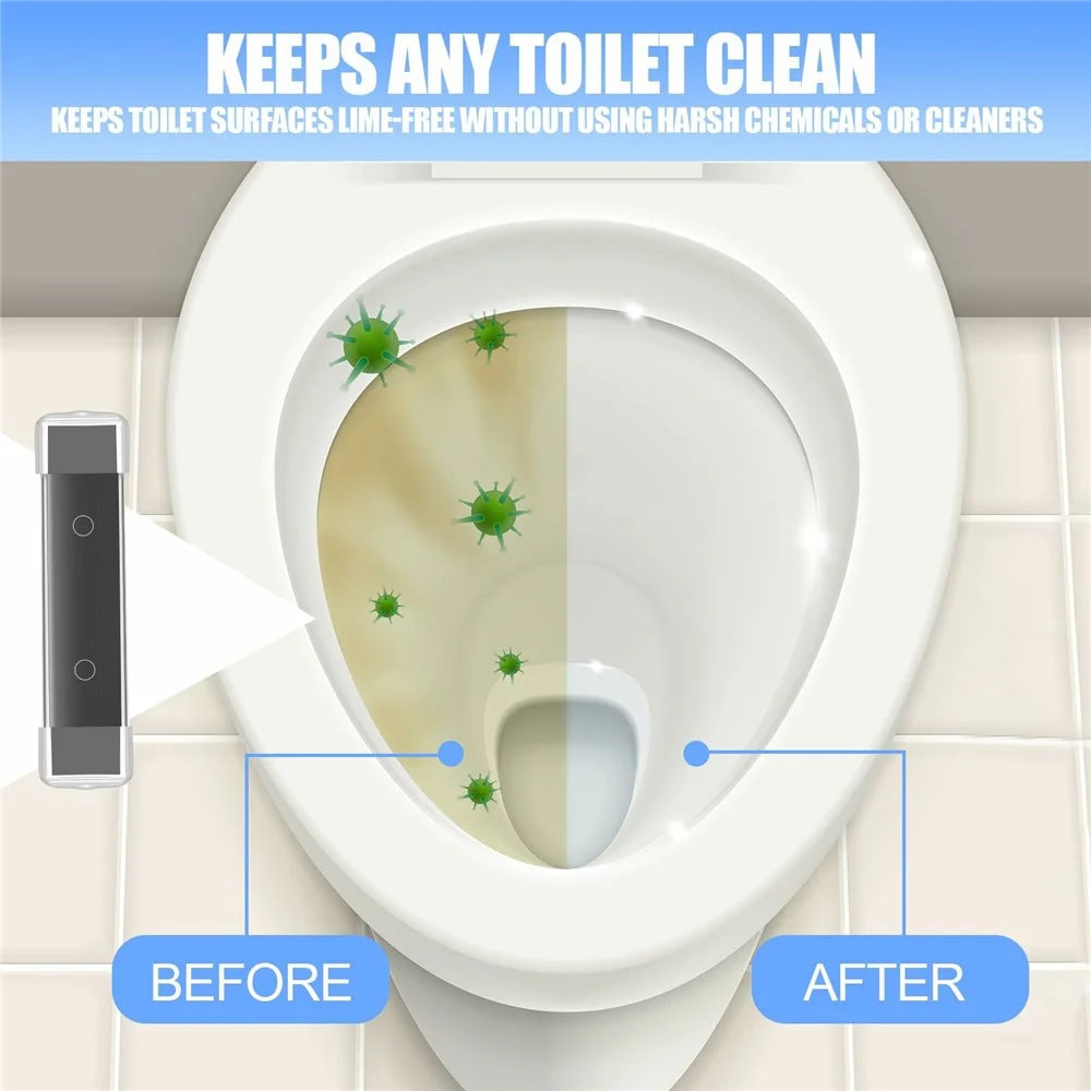 6Pcs Magnetic Toilet Cleaning Stick PC Long Strip Stain Remover Bathroom Tank Cleaning Supplies - 3