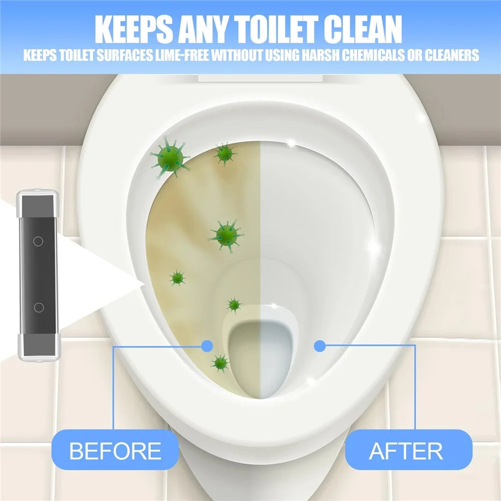 3Pcs Magnetic Toilet Cleaning Stick PC Long Strip Stain Remover Bathroom Tank Cleaning Supplies - 3
