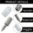 20Pcs Self Tapping Shelf Support Pins Cabinet Fixing Glass Partition Holder Iron Screws with Rubber Sleeve - Clear Rubber Sleeve - 3