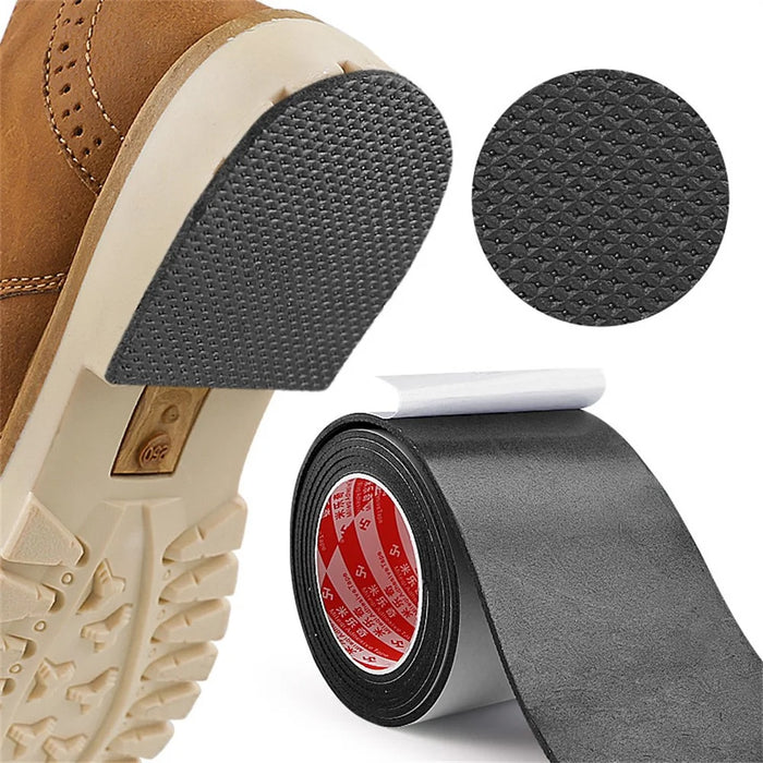 100mm Wide 2m Long Grid Texture Anti-Slip Shoe Sole Sticker Worn Shoe Bottom Self-Adhesive EVA Repair Patch - 4