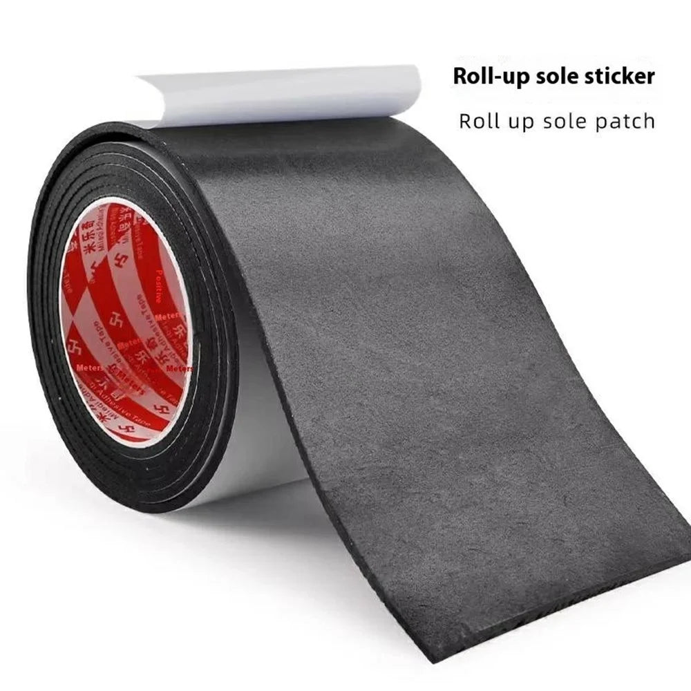 100mm Wide 1m Long Grid Texture Anti-Slip Shoe Sole Sticker Worn Shoe Bottom Self-Adhesive EVA Repair Patch - 4