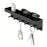 No Drill Key Organizer Rack Plastic Kitchen Bathroom Home Storage Shelf Door Back Hook Small Item Holder - Black - 1