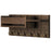 Wooden Wall Mounted Mail Storage Rack Key Holder Bedroom Study Room Hallway Entryway Shelf - Brown - 4