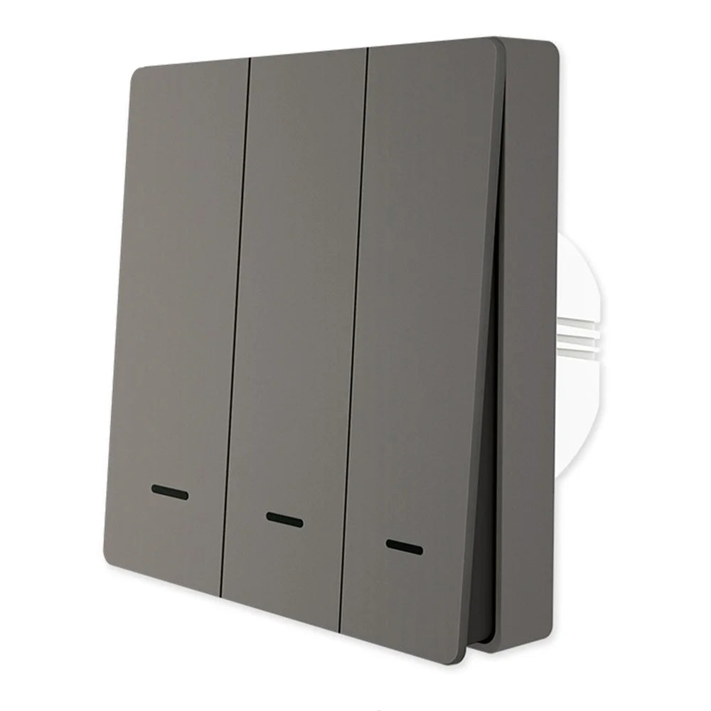 ZigBee Smart Light Switch EU Version Wireless Smart Tuya APP Voice Remote Control Switch Button Timing Funtion Wall Panel for Amazon Alexa Google Home - 3 Gang / Grey - 1