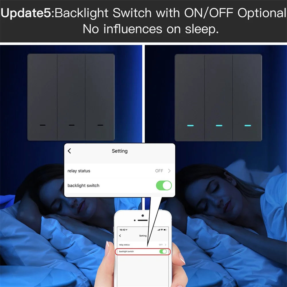 ZigBee Smart Light Switch EU Version Wireless Smart Tuya APP Voice Remote Control Switch Button Timing Funtion Wall Panel for Amazon Alexa Google Home - 3 Gang / Grey - 2