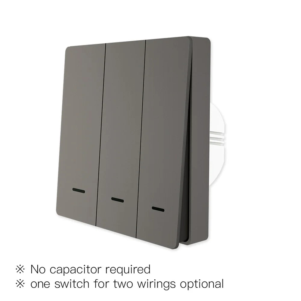 ZigBee Smart Light Switch EU Version Wireless Smart Tuya APP Voice Remote Control Switch Button Timing Funtion Wall Panel for Amazon Alexa Google Home - 3 Gang / Grey - 5