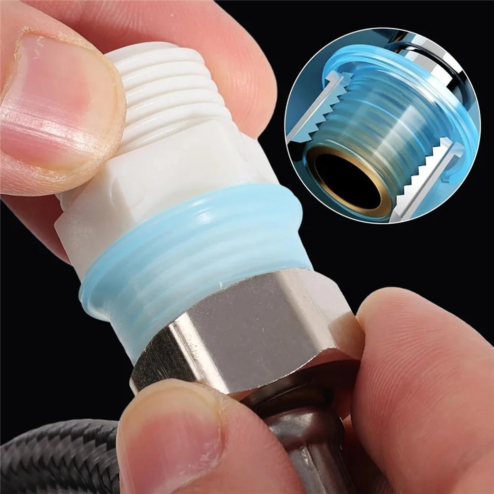 30Pcs Faucet Silicone Gasket Plumber Tape Replacement Waterproof Sealing Ring - Baby Blue - 2