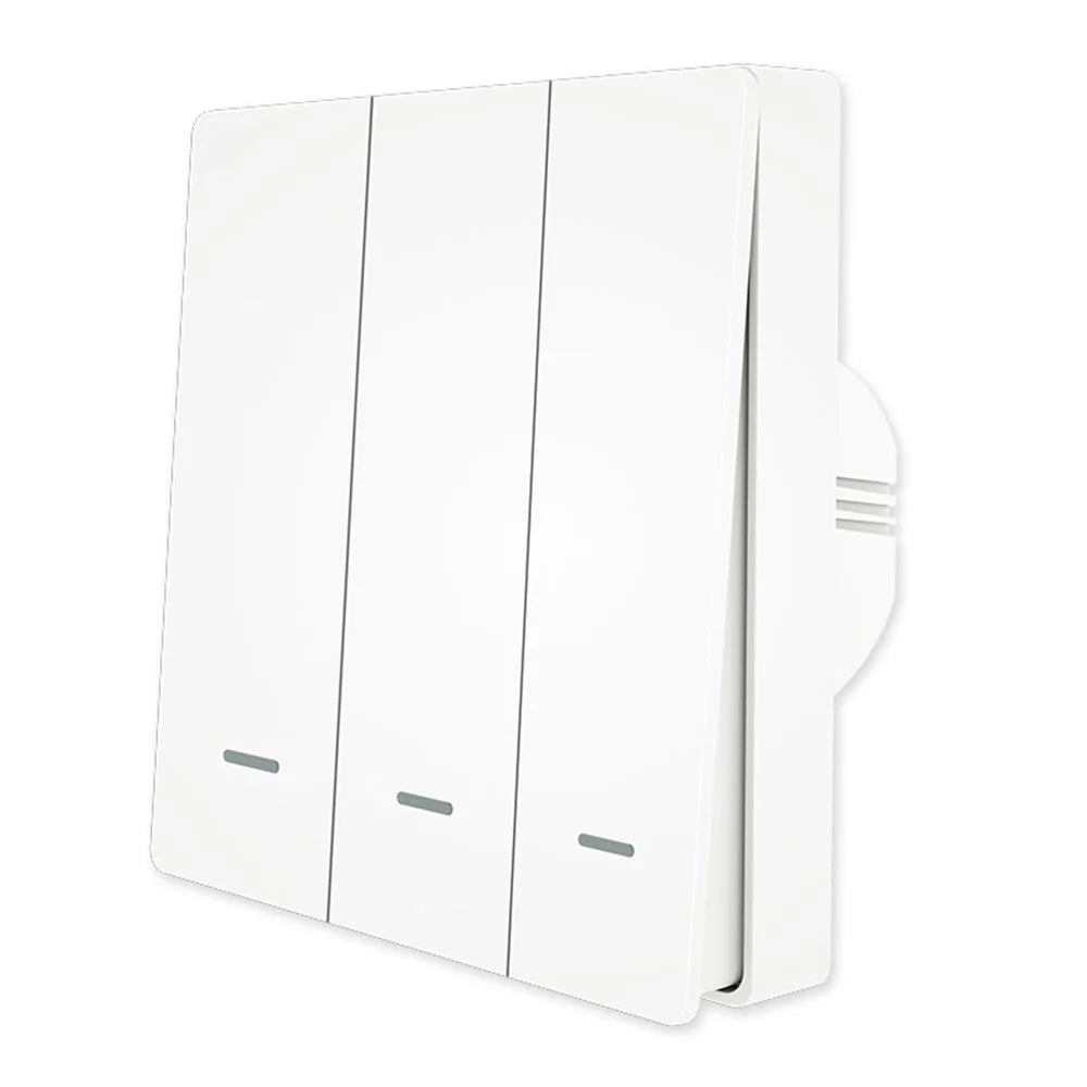 ZigBee Wireless Button Timer Function EU Version Smart Wall Switch Panel Tuya APP Remote Control Voice Control - 3 Gang / White - 1