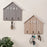 Nordic Style Wooden Wall Mount Key Hanging Hook Storage Rack Creative Entryway Organizer Home Decor - Dark Grey - 2