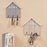Nordic Style Wooden Wall Mount Key Hanging Hook Storage Rack Creative Entryway Organizer Home Decor - Dark Grey - 4