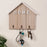 Nordic Style Wooden Wall Mount Key Hanging Hook Storage Rack Creative Entryway Organizer Home Decor - Dark Grey - 5