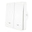 ZigBee Smart Button Wall Lamp Switch Tuya Wireless Control Compatible with Alexa Google Home, 2 Gang / White - 1