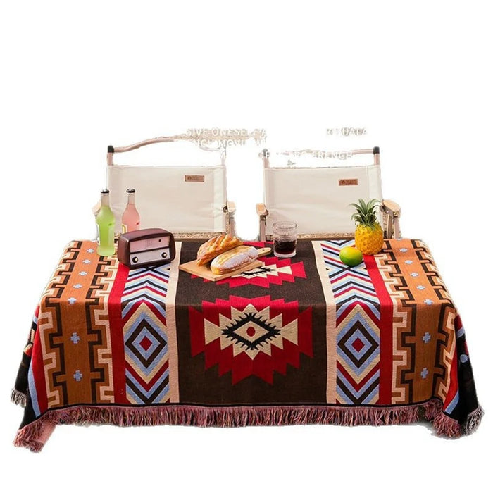 90x180cm Picnic Blanket Thick Bohemian Ground Cover Outdoor Camping Tent Mat Nap Rug - 4