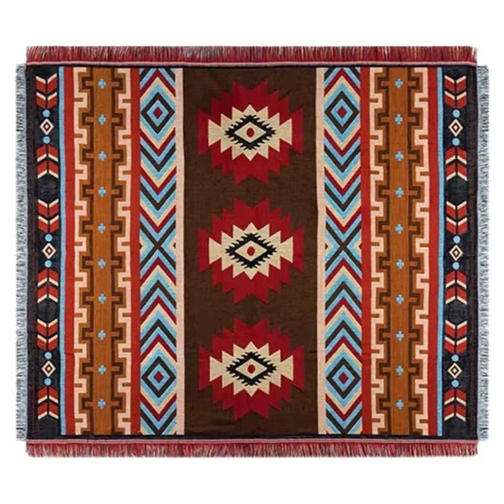 180x180cm Picnic Blanket Thick Bohemian Ground Cover Outdoor Camping Tent Mat Nap Rug - 1