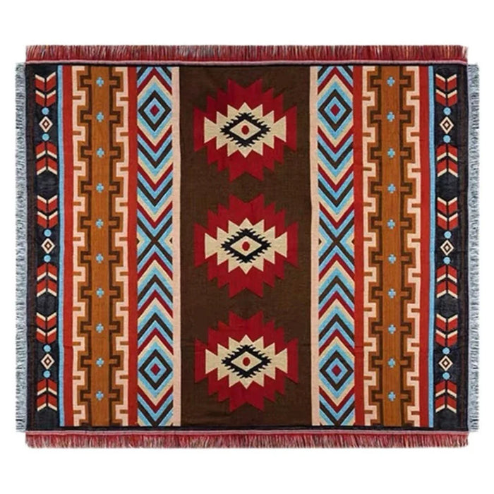 180x180cm Picnic Blanket Thick Bohemian Ground Cover Outdoor Camping Tent Mat Nap Rug - 1