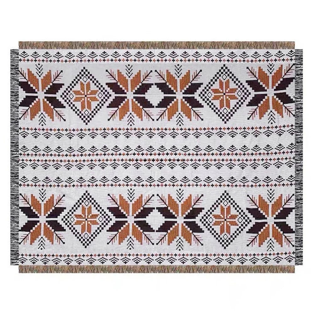 90x180cm Picnic Blanket Thick Moisture-Proof Bohemian Ground Mat for Outdoor Camping Beach - Maple Leaf - 1