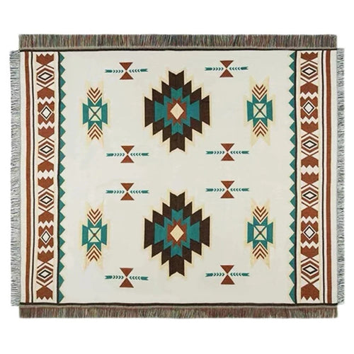 130x180cm Picnic Blanket Thick Moisture-Proof Bohemian Ground Mat for Outdoor Camping Beach - Geometric Pattern - 1