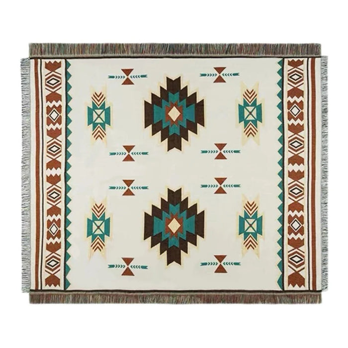 180x180cm Picnic Blanket Thick Moisture-Proof Bohemian Ground Mat for Outdoor Camping Beach - Geometric Pattern - 1