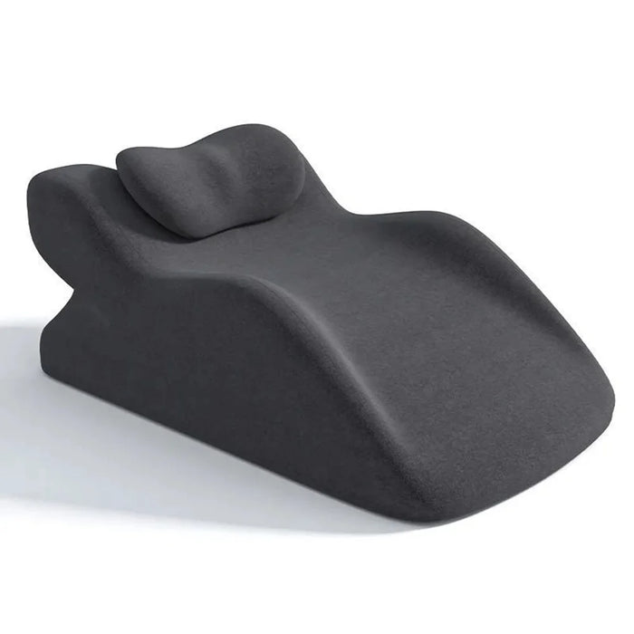 2Pcs / Set Ergonomic Memory Foam Intimate Positioning Pillow for Couples with Mini Support Cushion - Dark Grey - 1