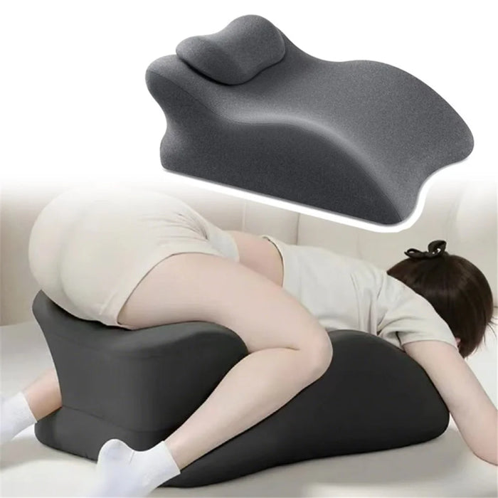 2Pcs / Set Ergonomic Memory Foam Intimate Positioning Pillow for Couples with Mini Support Cushion - Dark Grey - 2