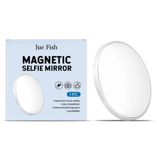 JUE-FISH JU-A02-0001-02 Selfie Mirror Portable Photography Auxiliary Convex Reflector, White - 1
