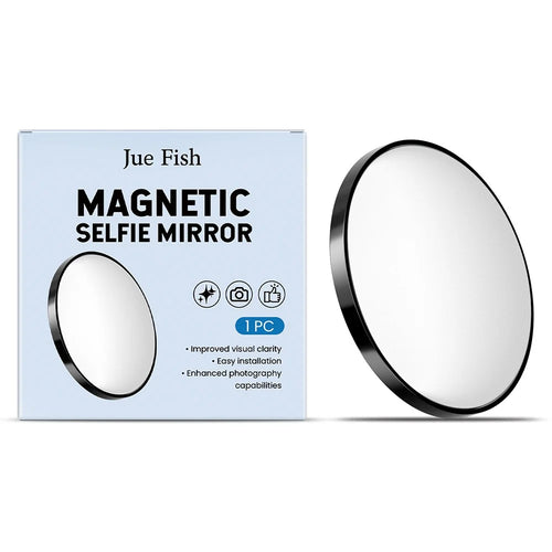 JUE-FISH JU-JU-A02-0001-01 Selfie Mirror Portable Photography Auxiliary Convex Reflector, Black - 1