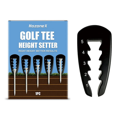 HOZONEX HZ-F01-0025-01 Plastic Golf Tee Height Setter Portable Practice Aid for Consistent Swings - 1